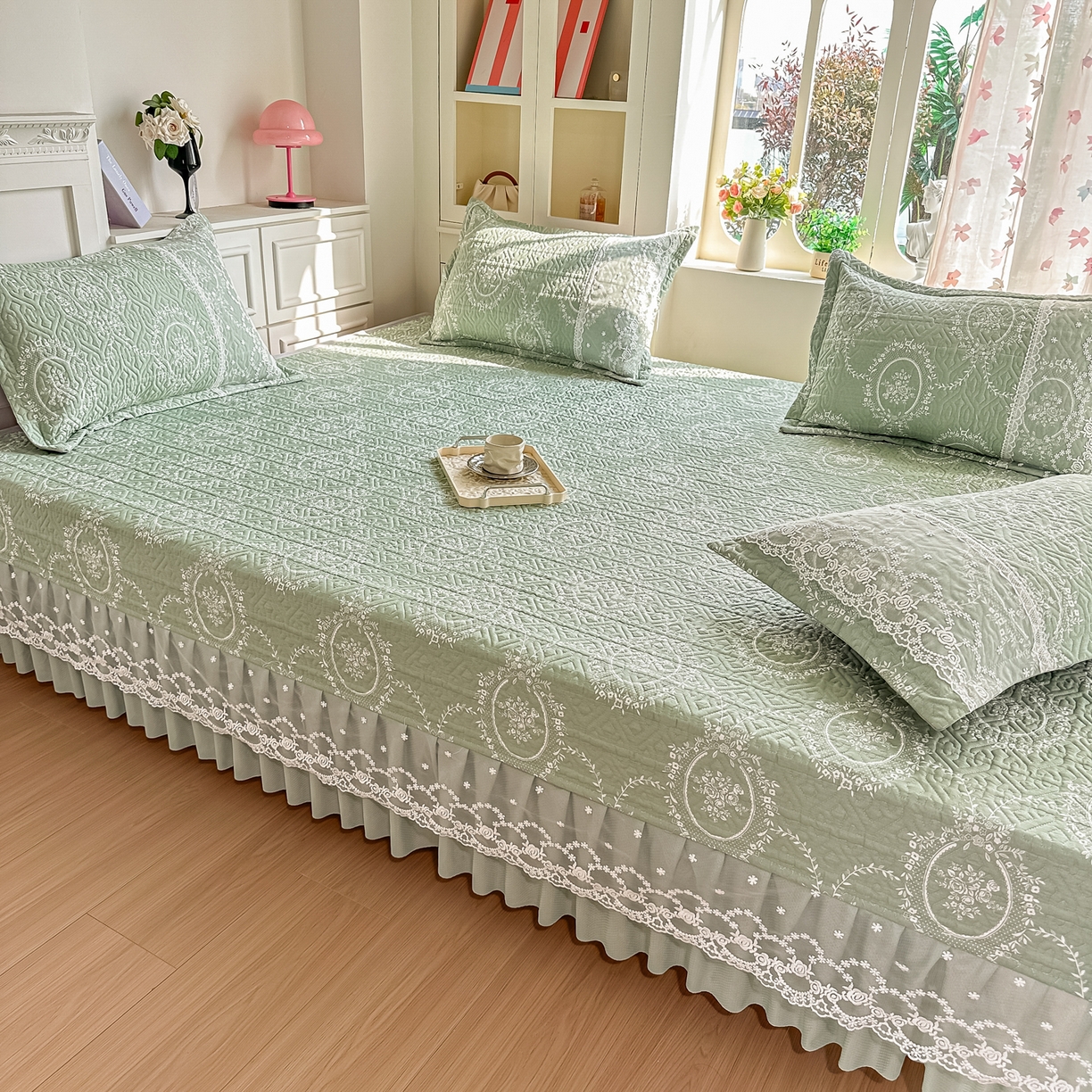 91家纺网 家纺一手货源 找家纺 （总）手艺人家纺 2026新款四季通用榻榻米纯棉床盖专用防滑夹棉绗缝床单坑盖炕罩垫子可机洗定制