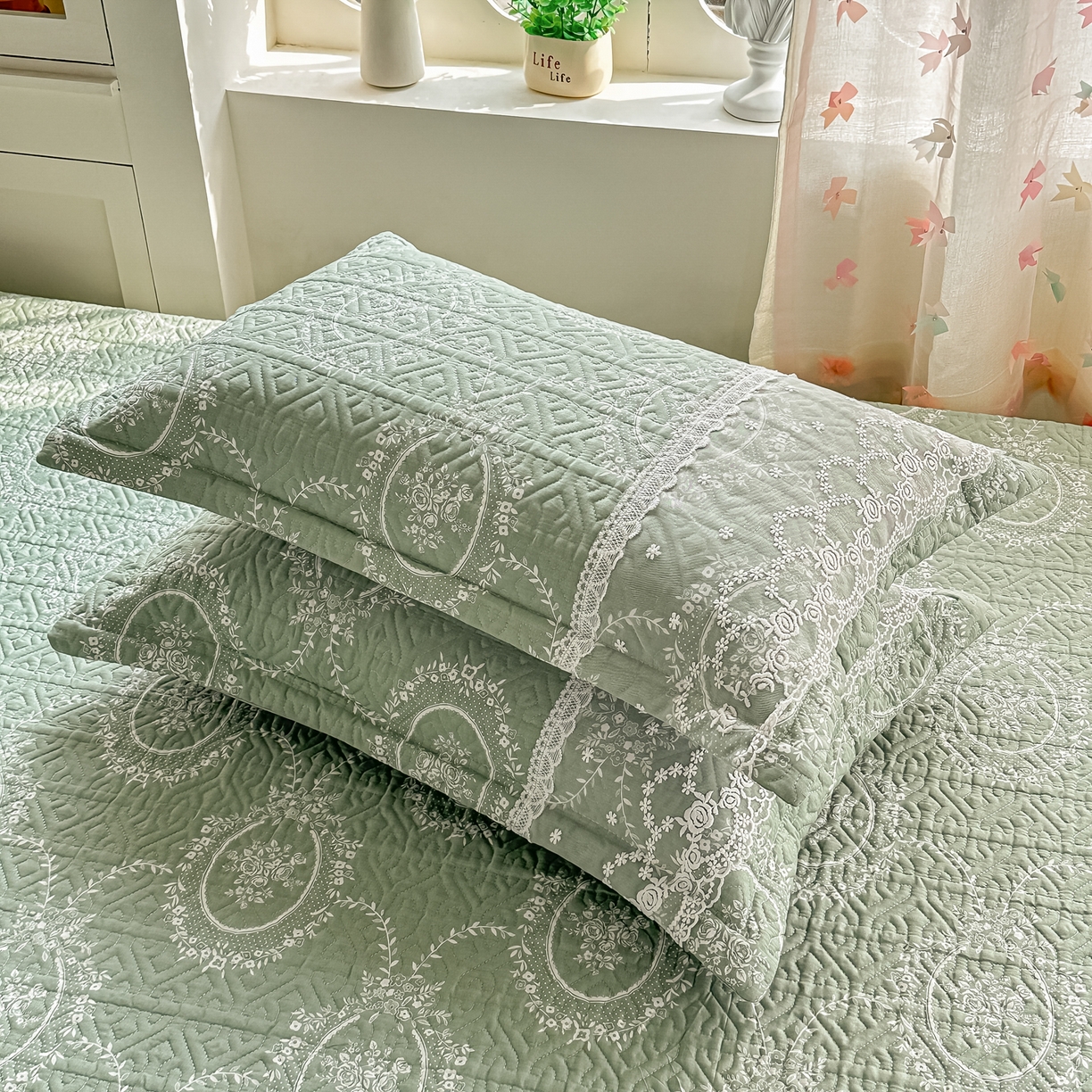 91家纺网 家纺一手货源 找家纺 （总）手艺人家纺 2026新款四季通用榻榻米纯棉床盖专用防滑夹棉绗缝床单坑盖炕罩垫子可机洗定制