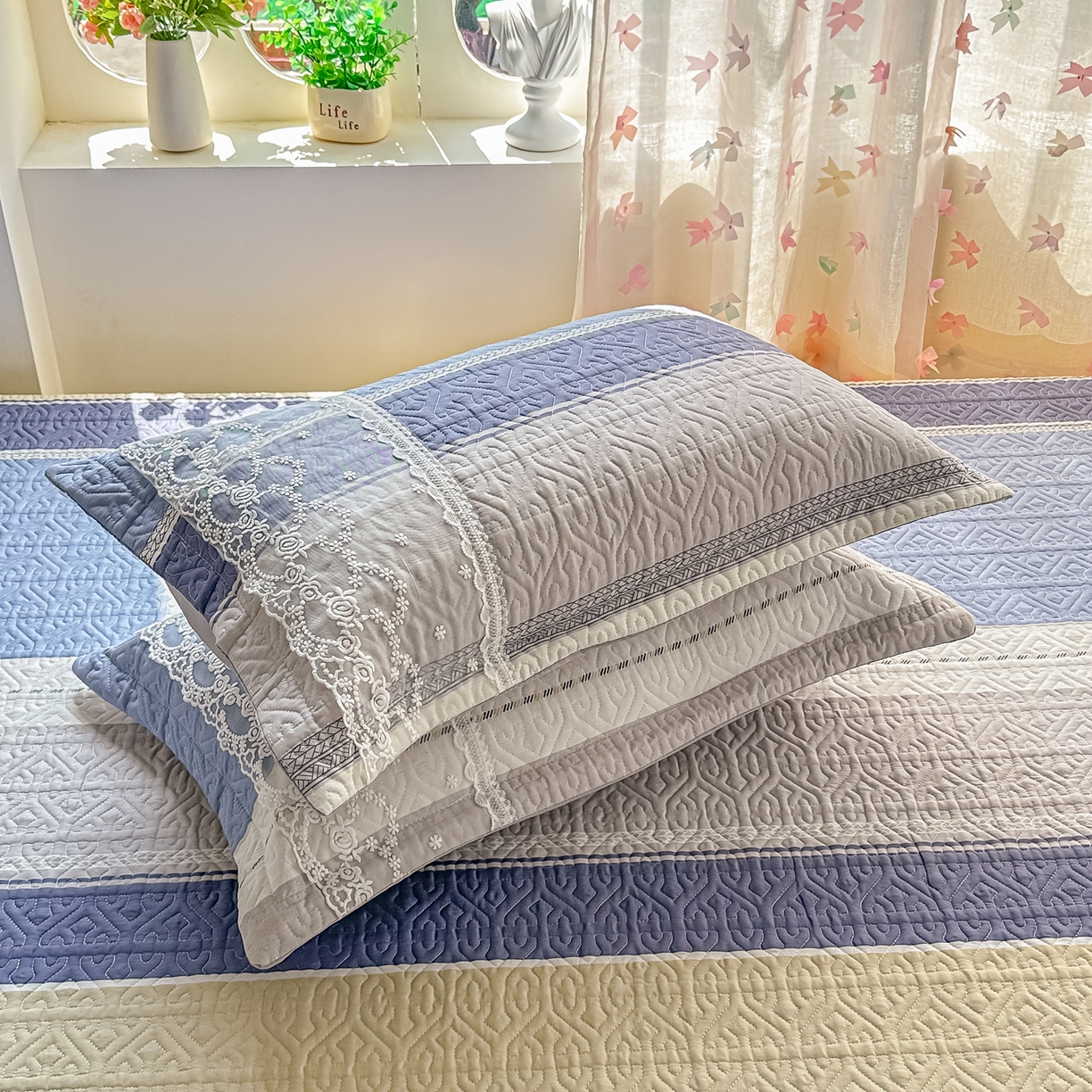 91家纺网 家纺一手货源 找家纺 手艺人家纺 2026新款四季通用榻榻米纯棉床盖专用防滑夹棉绗缝床单坑盖炕罩垫子可机洗定制 格古吉亚