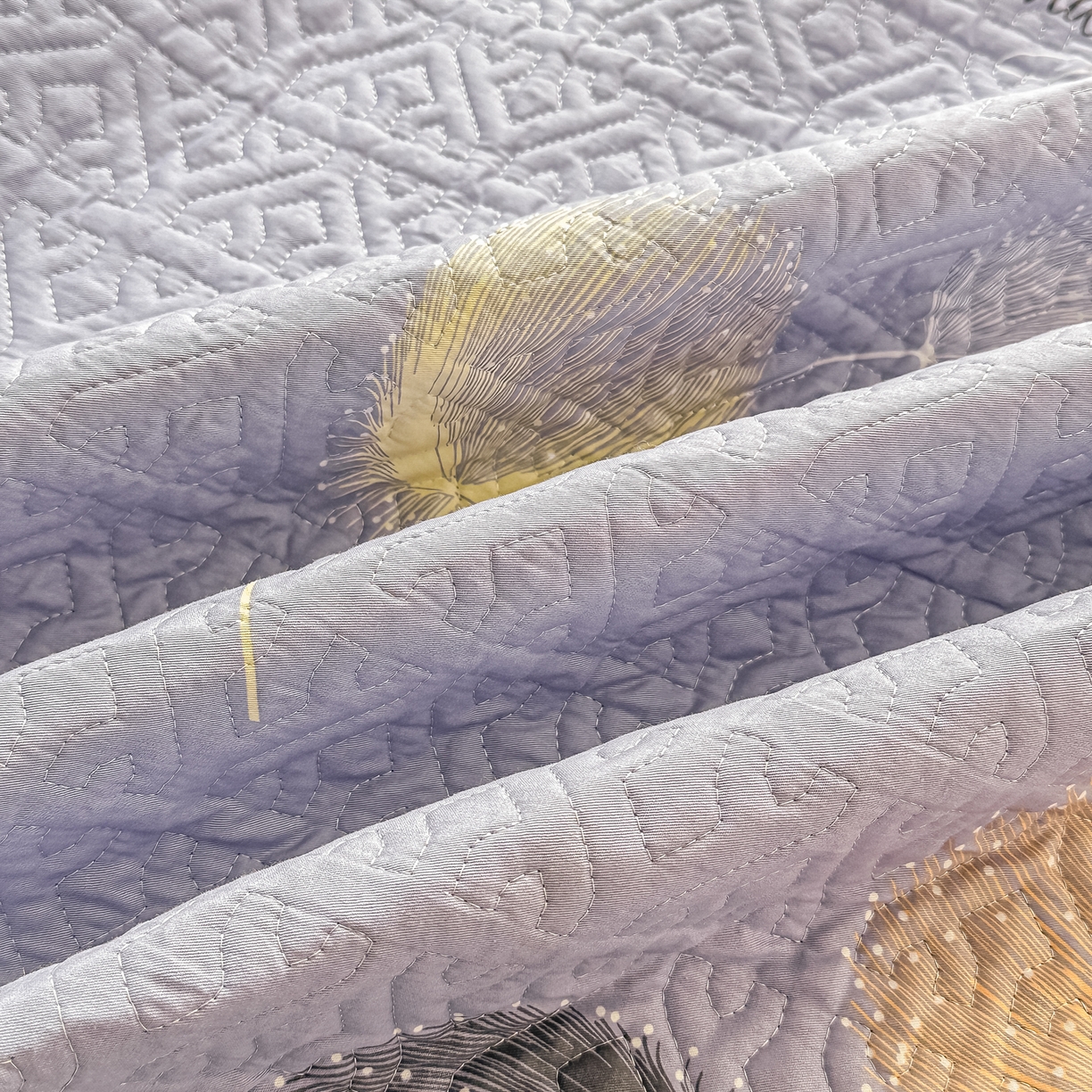 91家纺网 家纺一手货源 找家纺 手艺人家纺 2026新款四季通用榻榻米纯棉床盖专用防滑夹棉绗缝床单坑盖炕罩垫子可机洗定制 漫沙华紫