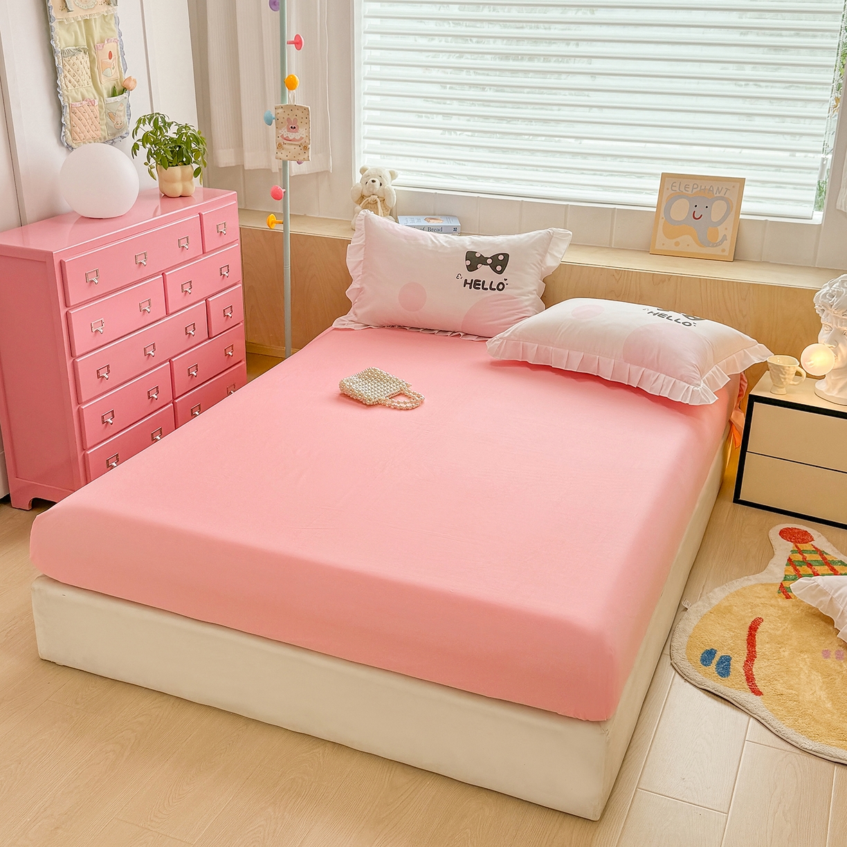 91家纺网 家纺一手货源 找家纺 （总）玉元坊 2026新款儿童女孩卡通全棉纯棉花边被套床单床笠床裙三四件套床品