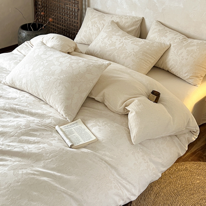 91家纺网 家纺一手货源 找家纺 （总）乐家毛巾被（工厂自产自销） 2026新款棉麻提花四件套