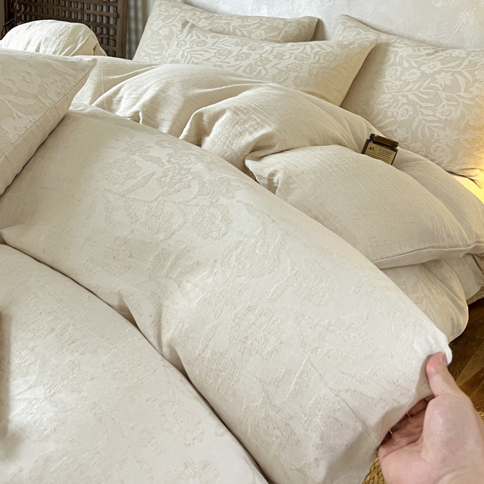 91家纺网 家纺一手货源 找家纺 （总）乐家毛巾被（工厂自产自销） 2026新款棉麻提花四件套