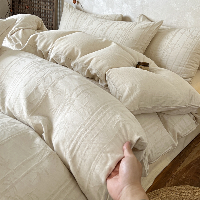 91家纺网 家纺一手货源 找家纺 （总）乐家毛巾被（工厂自产自销） 2026新款棉麻提花四件套