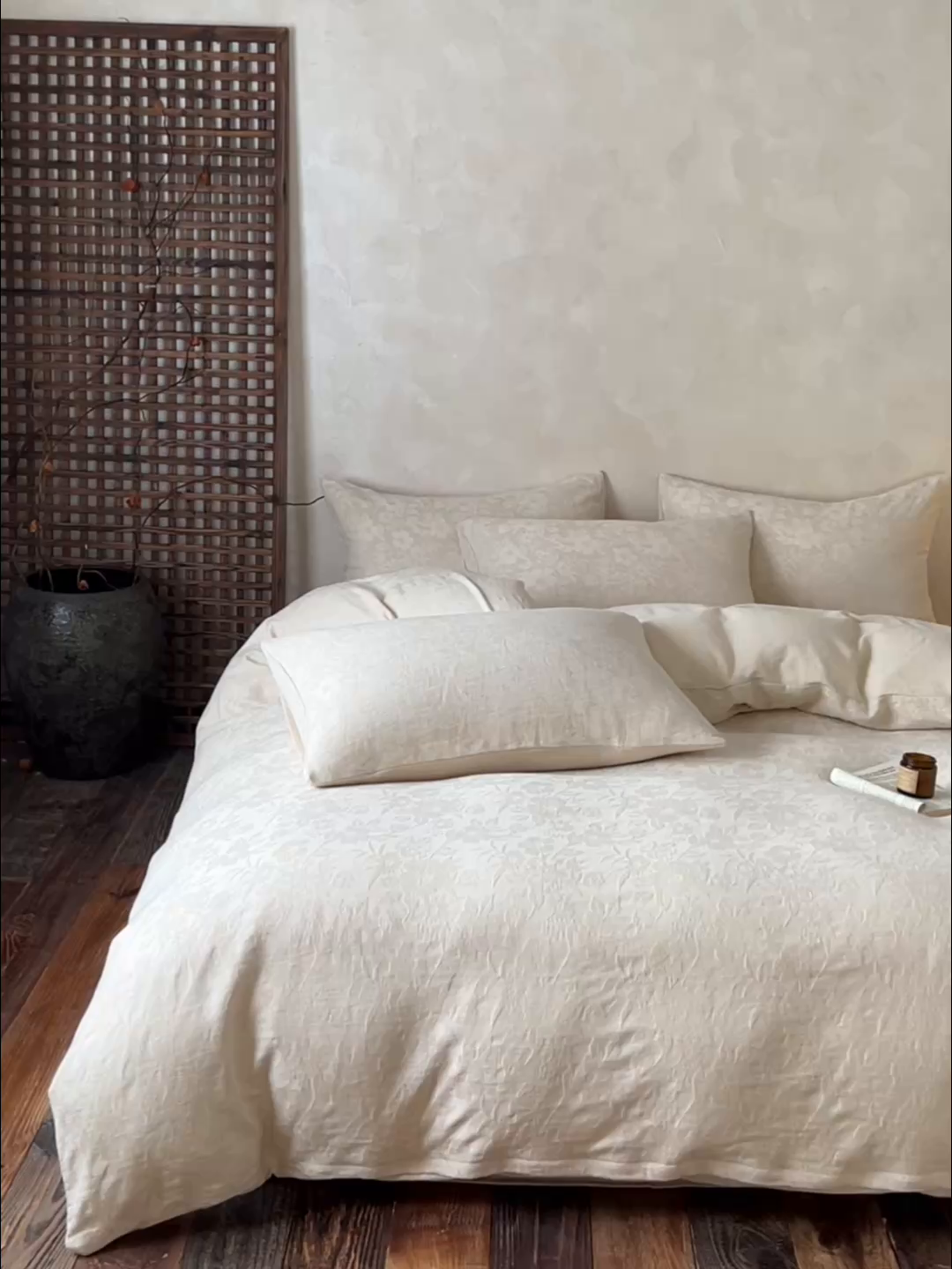 91家纺网 家纺一手货源 找家纺 乐家毛巾被（工厂自产自销） 2026新款棉麻提花四件套 棉麻-沐花