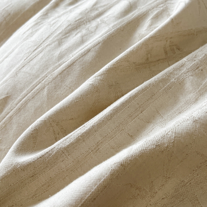 91家纺网 家纺一手货源 找家纺 乐家毛巾被（工厂自产自销） 2026新款棉麻提花四件套 棉麻-细竹