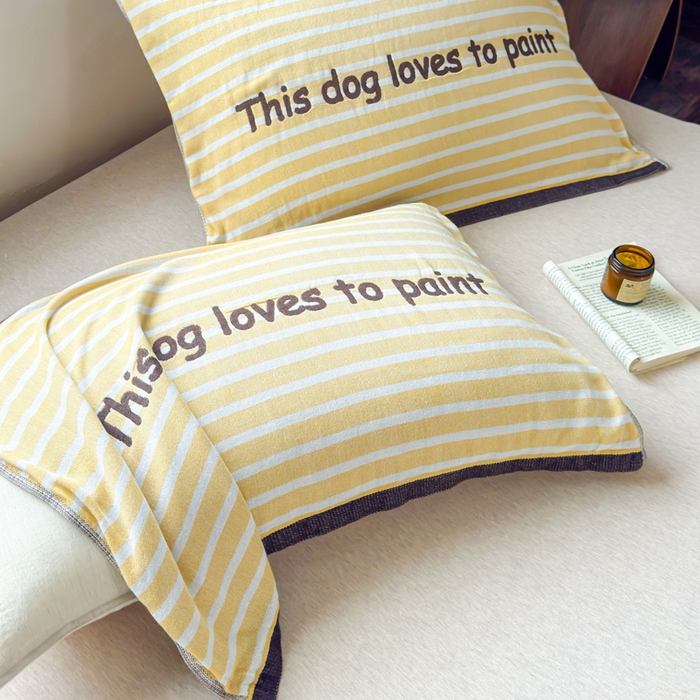 91家纺网 家纺一手货源 找家纺 乐家毛巾被（工厂自产自销） 2026新款全棉纯棉四层纱布枕巾 简约条纹