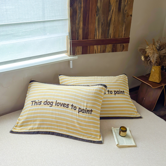 91家纺网 家纺一手货源 找家纺 乐家毛巾被（工厂自产自销） 2026新款全棉纯棉四层纱布枕巾 简约条纹