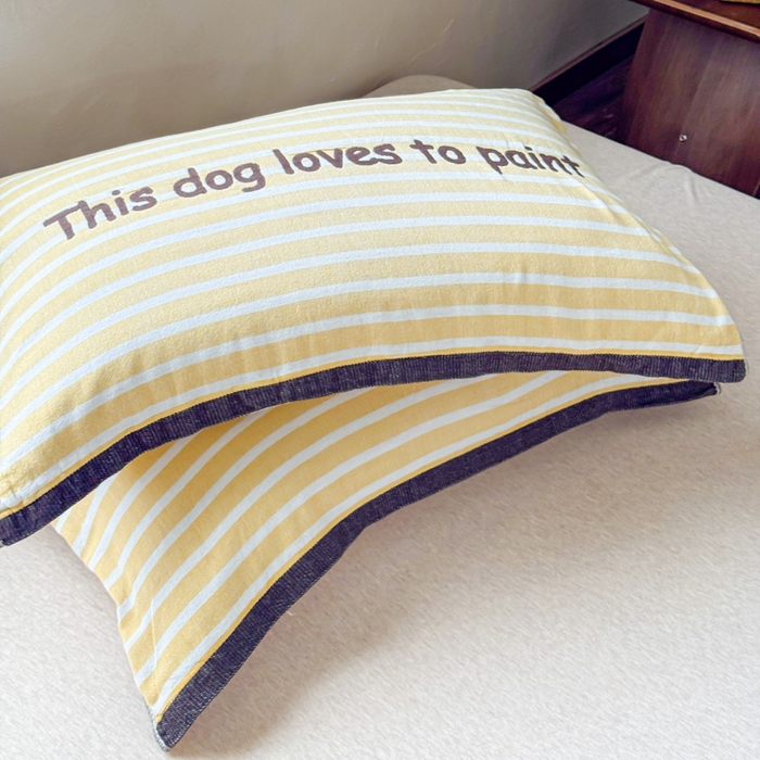 91家纺网 家纺一手货源 找家纺 乐家毛巾被（工厂自产自销） 2026新款全棉纯棉四层纱布枕巾 简约条纹