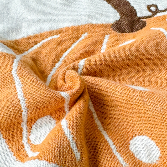 91家纺网 家纺一手货源 找家纺 乐家毛巾被（工厂自产自销） 2026新款全棉纯棉四层纱布枕巾 南瓜派对