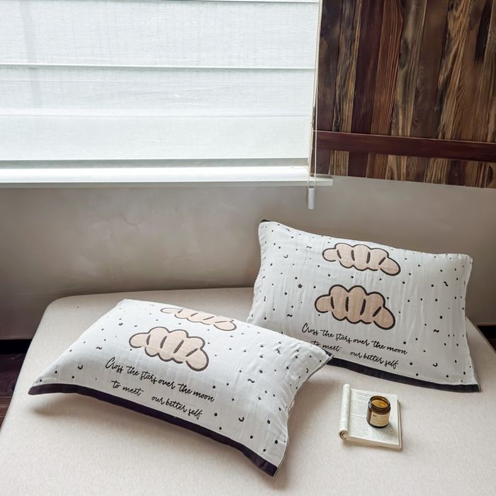 91家纺网 家纺一手货源 找家纺 乐家毛巾被（工厂自产自销） 2026新款全棉纯棉四层纱布枕巾 软糯云朵