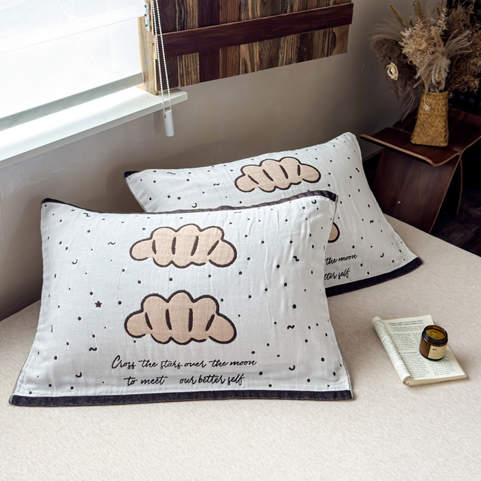 91家纺网 家纺一手货源 找家纺 乐家毛巾被（工厂自产自销） 2026新款全棉纯棉四层纱布枕巾 软糯云朵