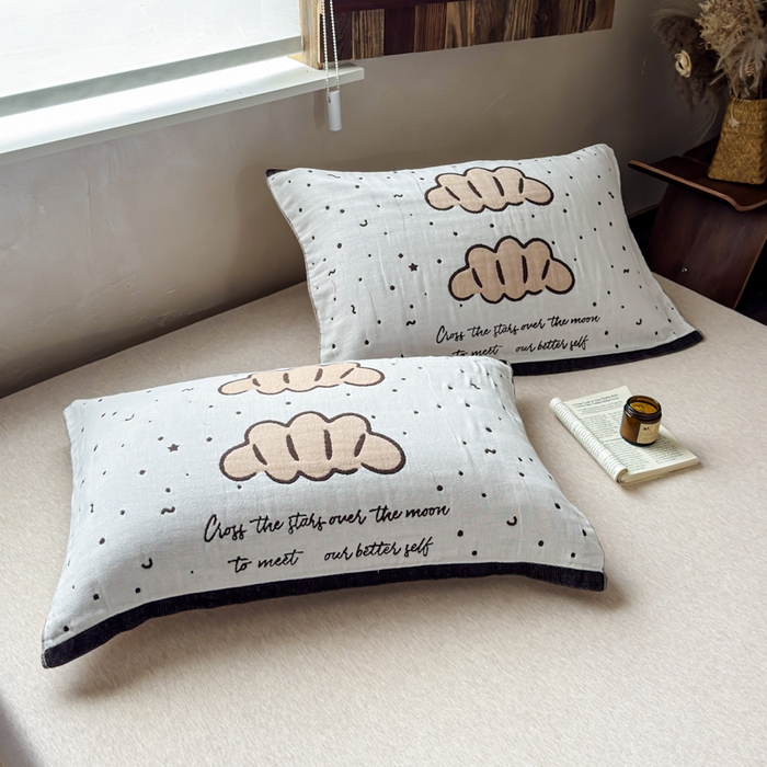 91家纺网 家纺一手货源 找家纺 乐家毛巾被（工厂自产自销） 2026新款全棉纯棉四层纱布枕巾 软糯云朵