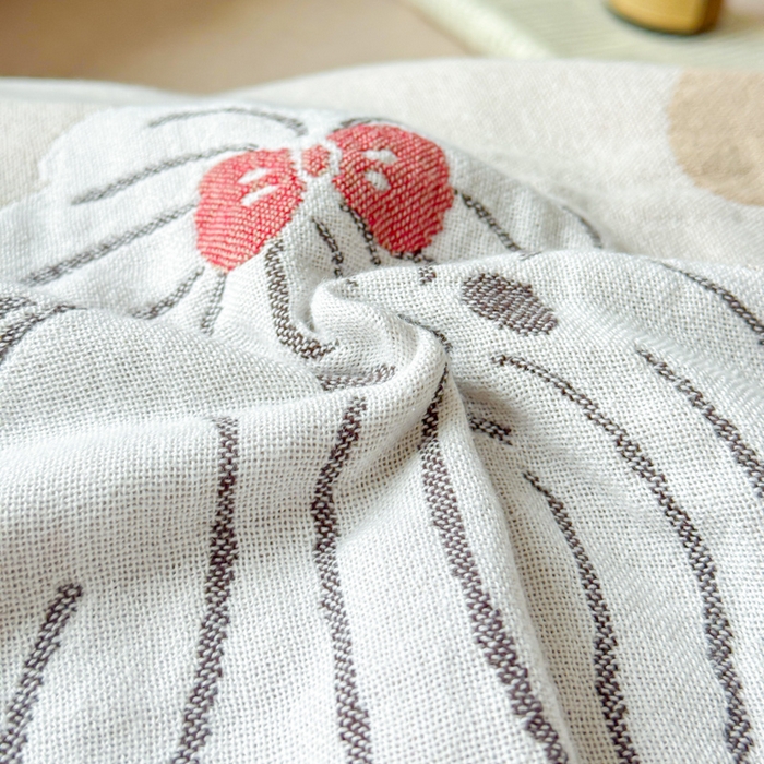 91家纺网 家纺一手货源 找家纺 乐家毛巾被（工厂自产自销） 2026新款全棉纯棉四层纱布枕巾 三只小狗