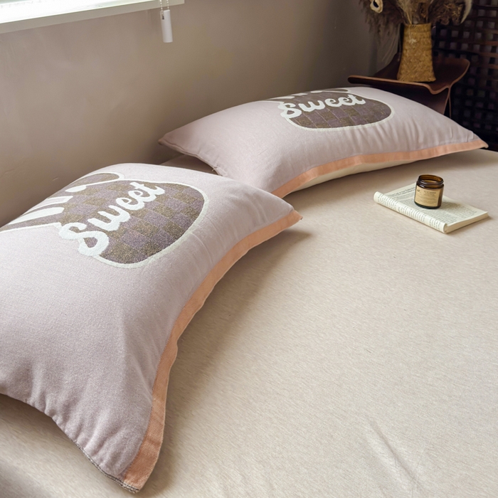 91家纺网 家纺一手货源 找家纺 乐家毛巾被（工厂自产自销） 2026新款全棉纯棉四层纱布枕巾 甜心兔