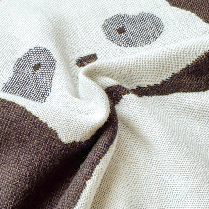 91家纺网 家纺一手货源 找家纺 乐家毛巾被（工厂自产自销） 2026新款全棉纯棉四层纱布枕巾 顽皮熊猫