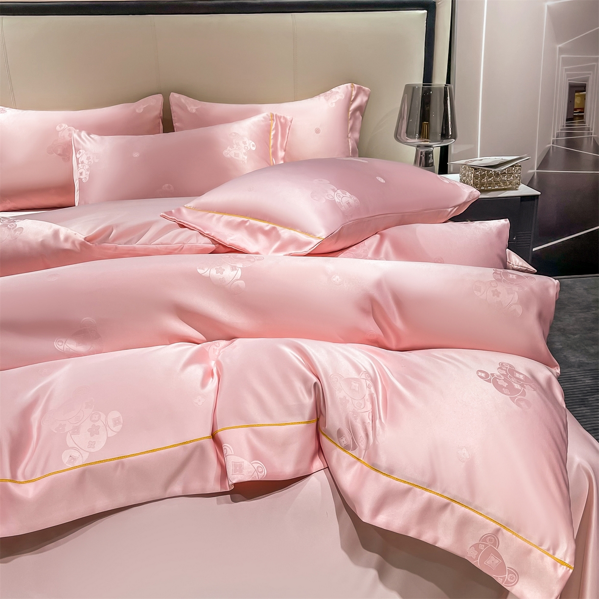 （总）经年 2026新款60S贡缎提花水洗真丝四件套