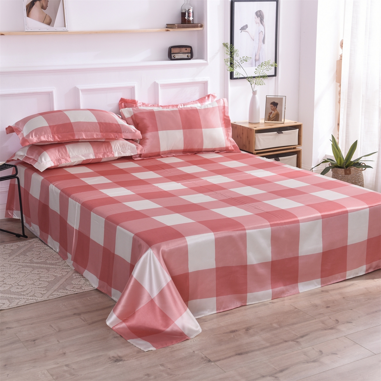 91家纺网 家纺一手货源 找家纺 （总）经年 2026年条纹丝绸冰丝四件套