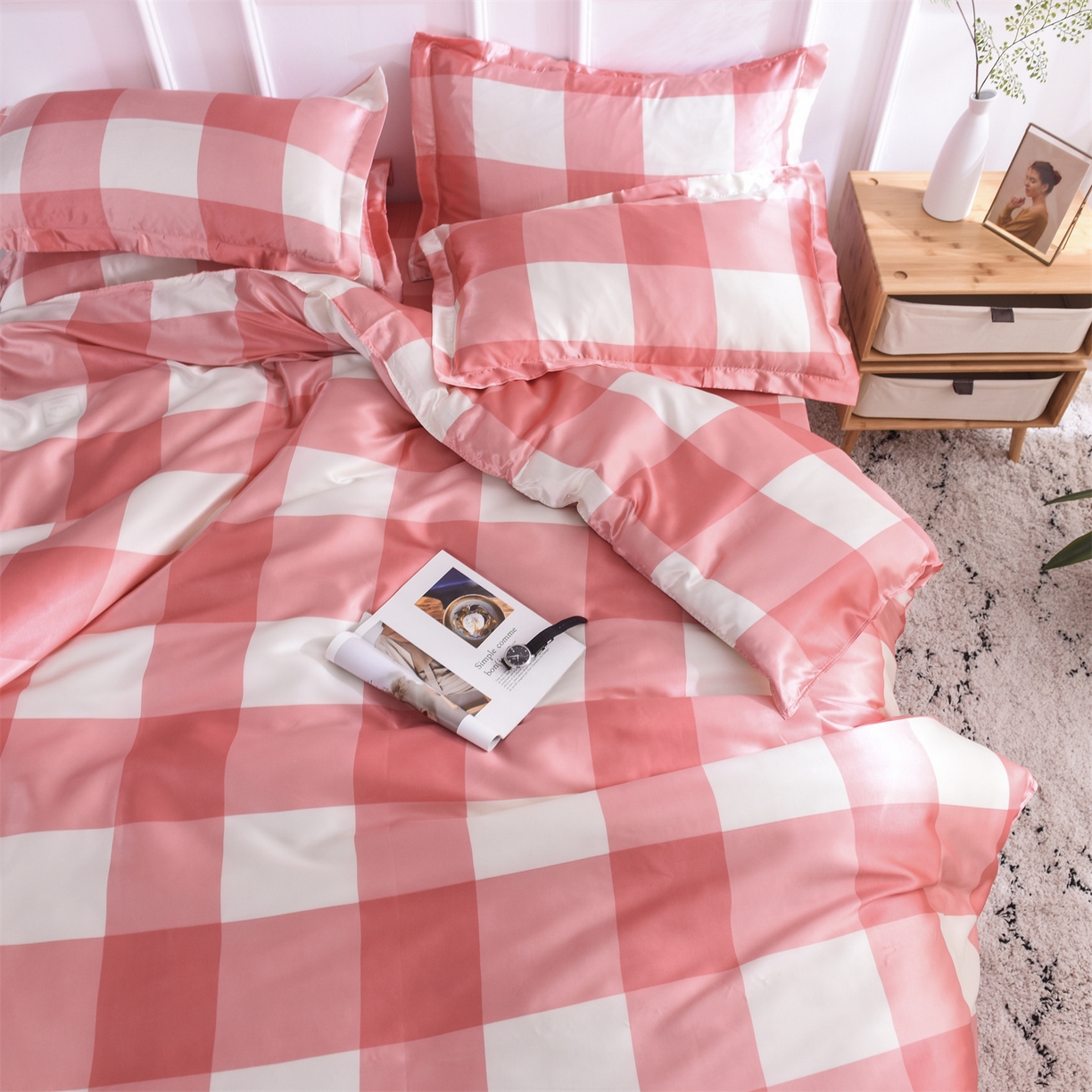 91家纺网 家纺一手货源 找家纺 （总）经年 2026年条纹丝绸冰丝四件套