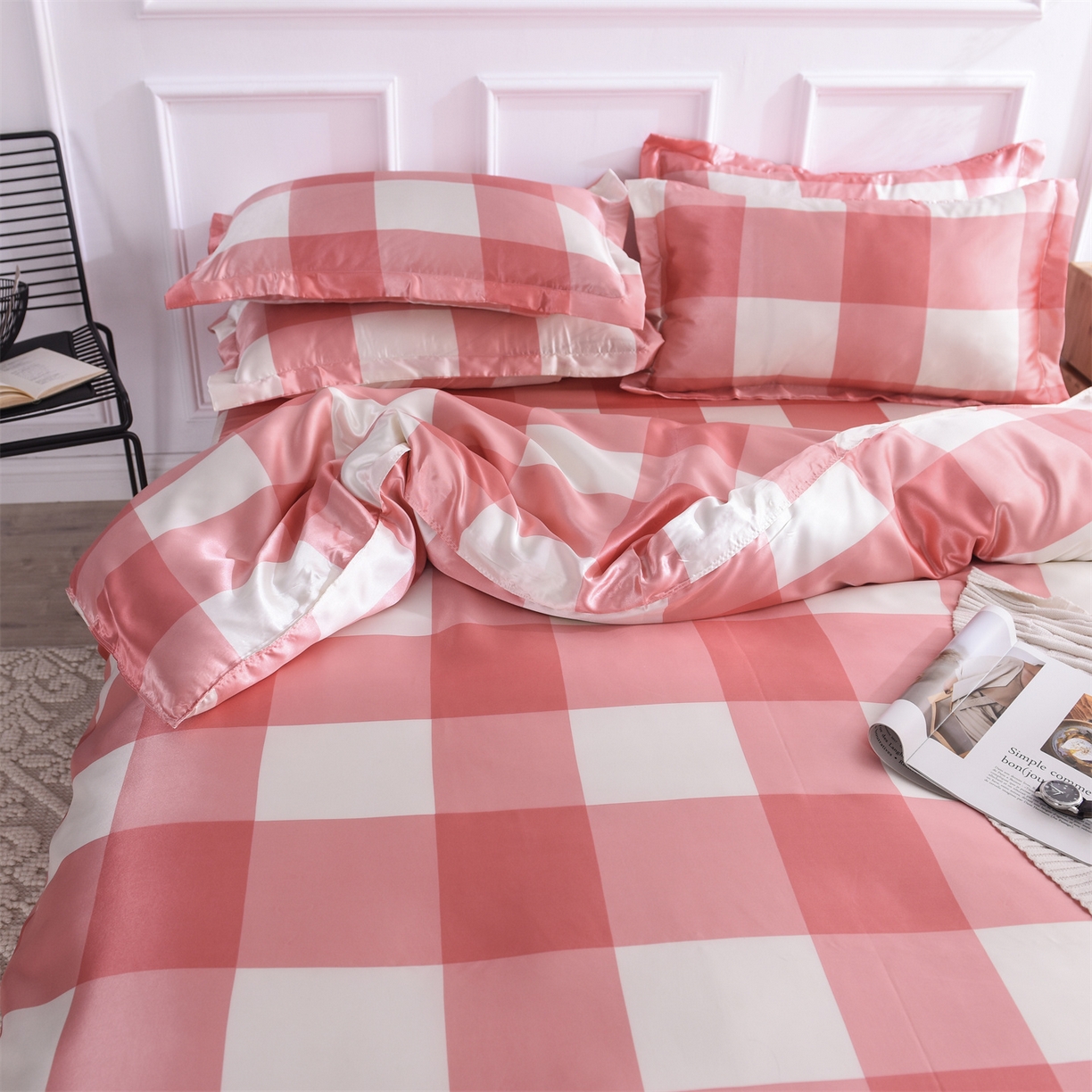 91家纺网 家纺一手货源 找家纺 （总）经年 2026年条纹丝绸冰丝四件套