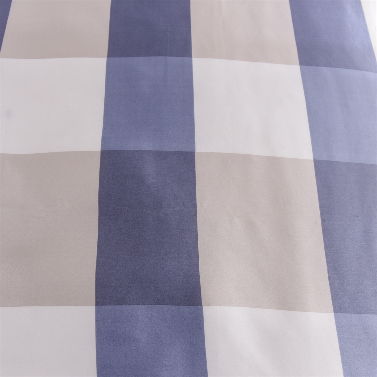 91家纺网 家纺一手货源 找家纺 经年 2026年条纹丝绸冰丝四件套 蓝白大格