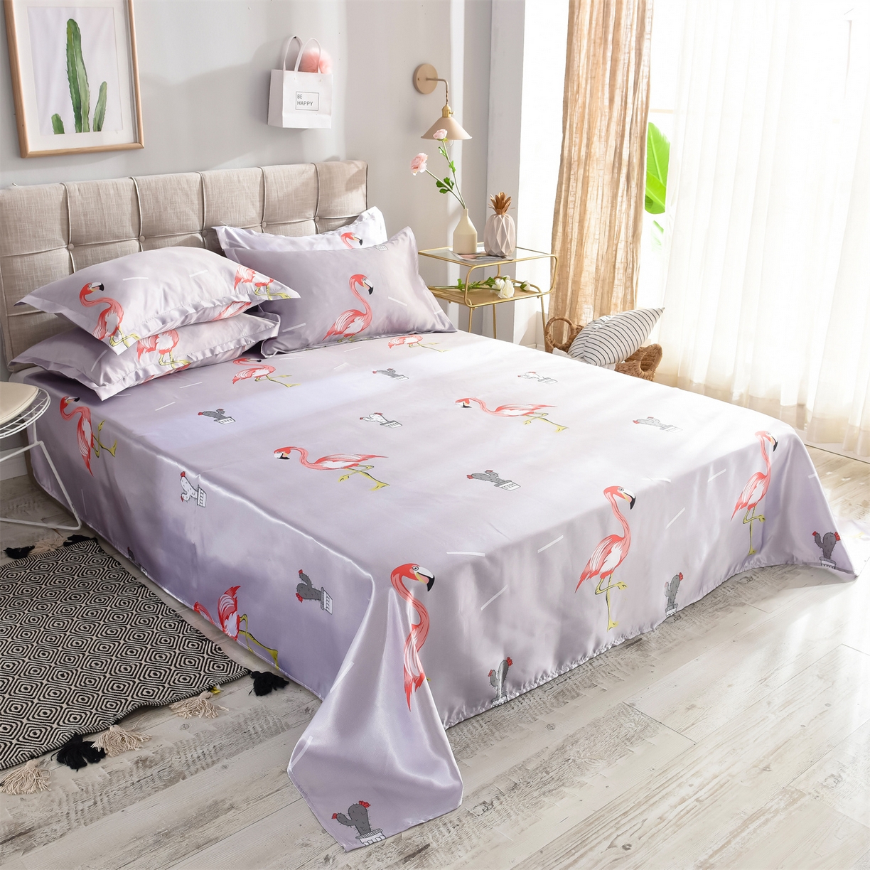 91家纺网 家纺一手货源 找家纺 （总）经年 2026新款印花丝绸冰丝四件套