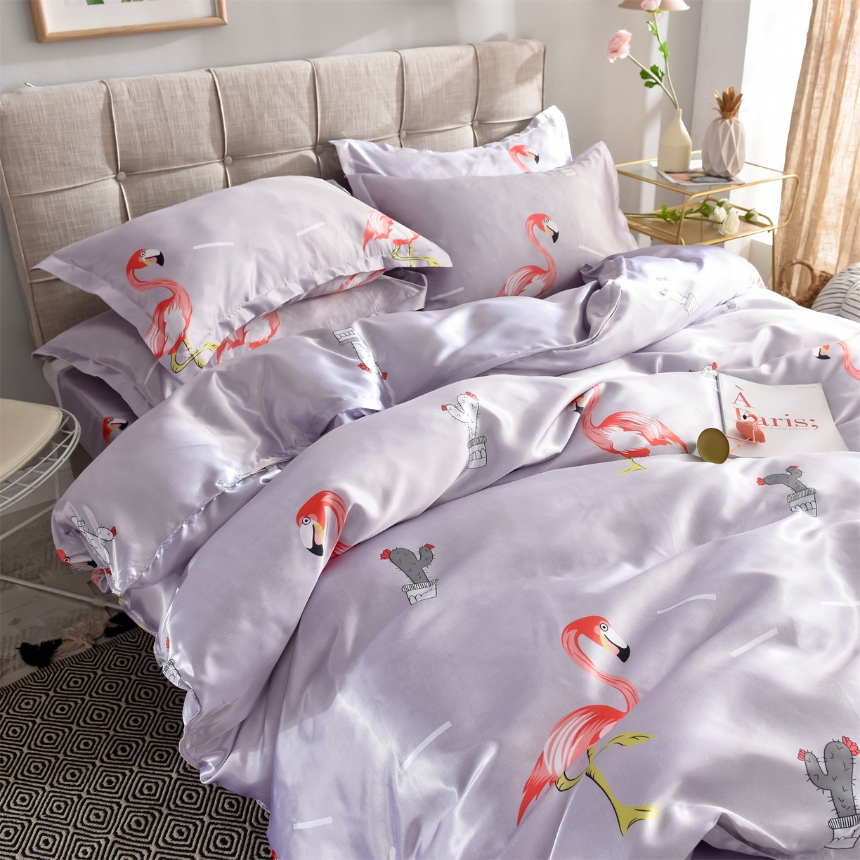 91家纺网 家纺一手货源 找家纺 （总）经年 2026新款印花丝绸冰丝四件套