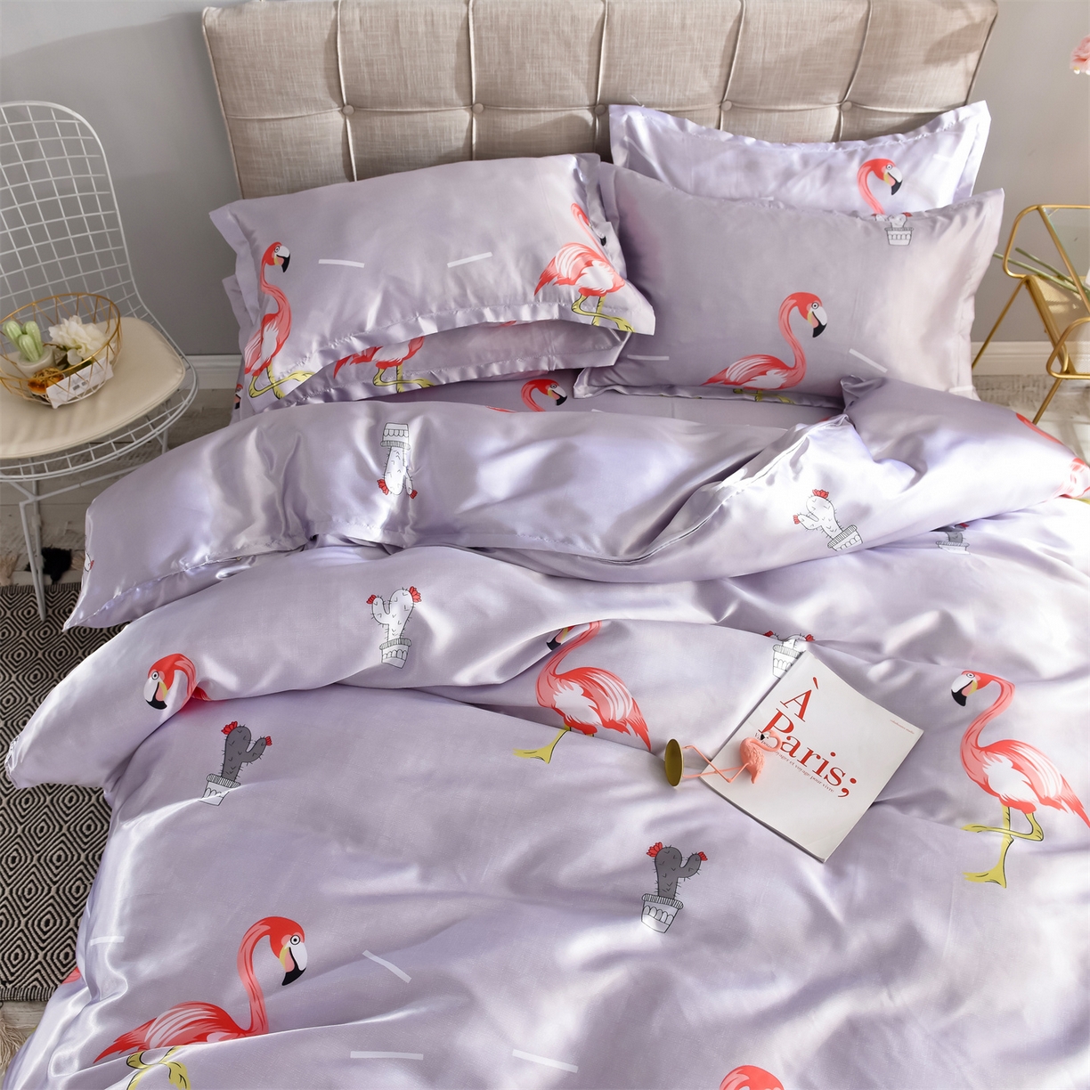 91家纺网 家纺一手货源 找家纺 （总）经年 2026新款印花丝绸冰丝四件套