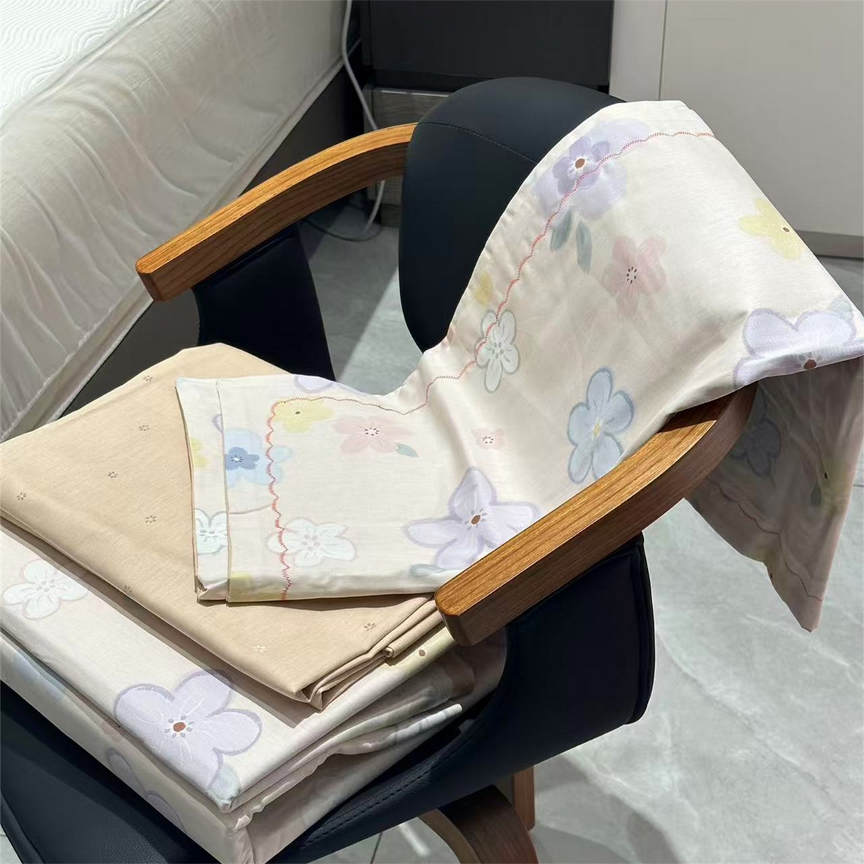  玖琳家纺 2026新款13372纯棉40S贡缎纯棉四件套 若影 粉