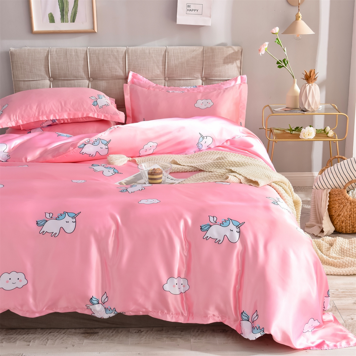 91家纺网 家纺一手货源 找家纺 （总）经年 2026新款印花丝绸冰丝四件套