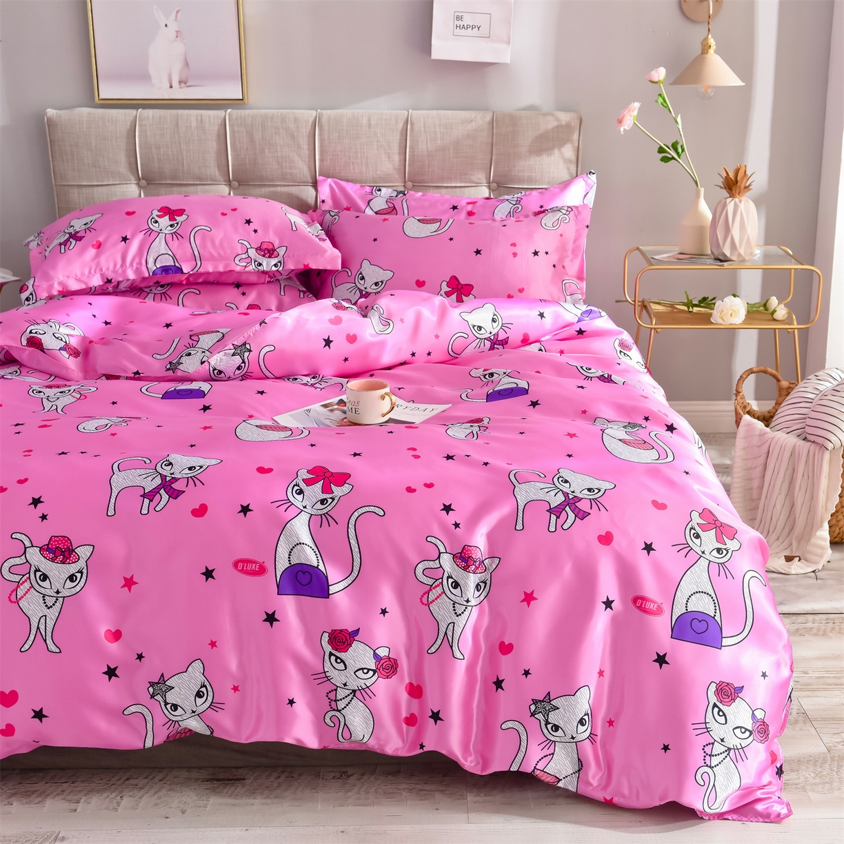 91家纺网 家纺一手货源 找家纺 （总）经年 2026新款印花丝绸冰丝四件套