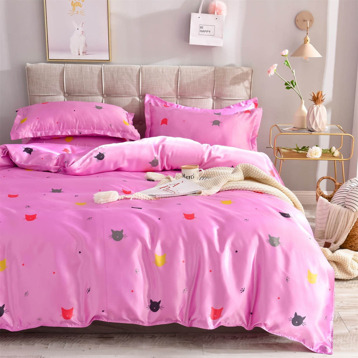 91家纺网 家纺一手货源 找家纺 （总）经年 2026新款印花丝绸冰丝四件套