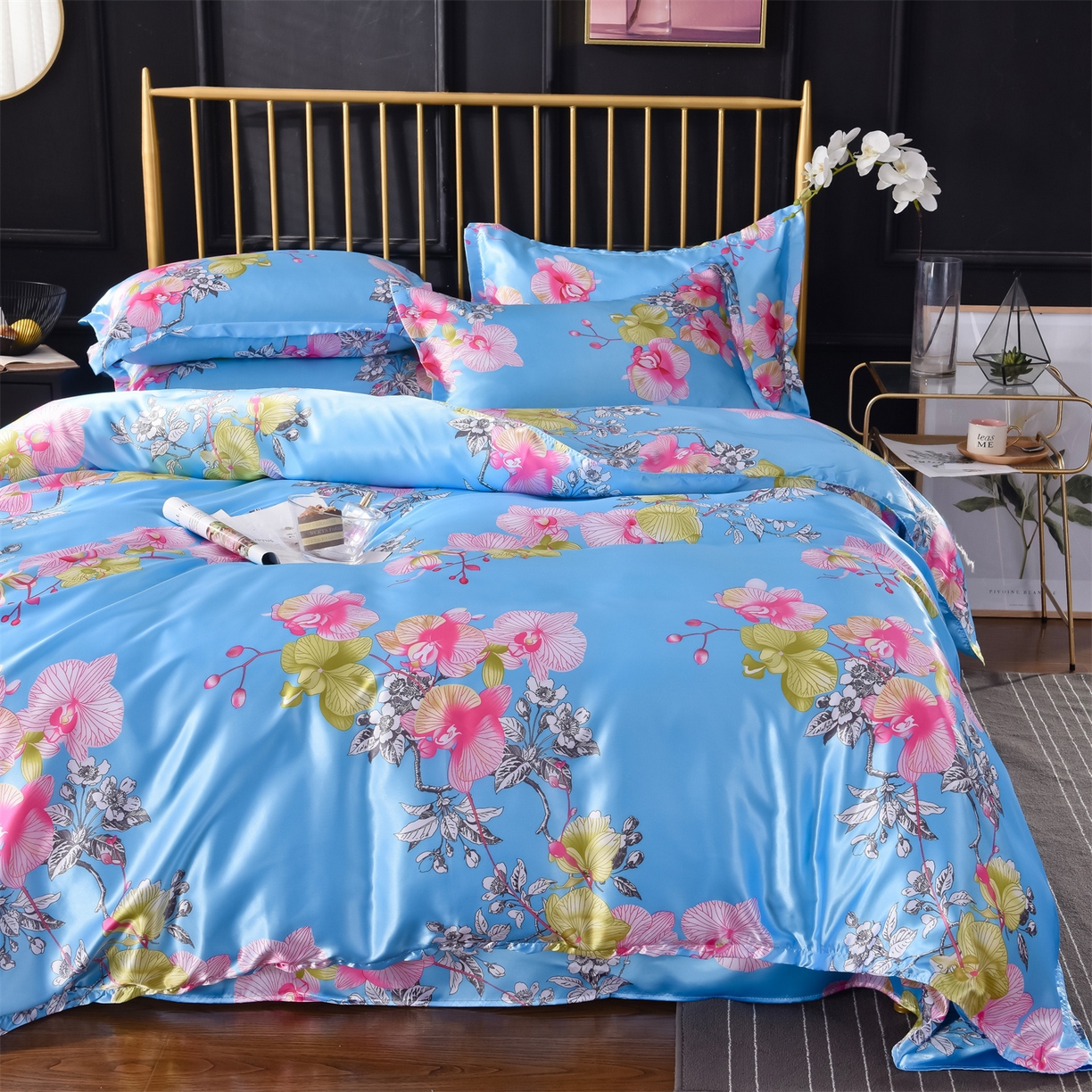 91家纺网 家纺一手货源 找家纺 （总）经年 2026新款印花丝绸冰丝四件套