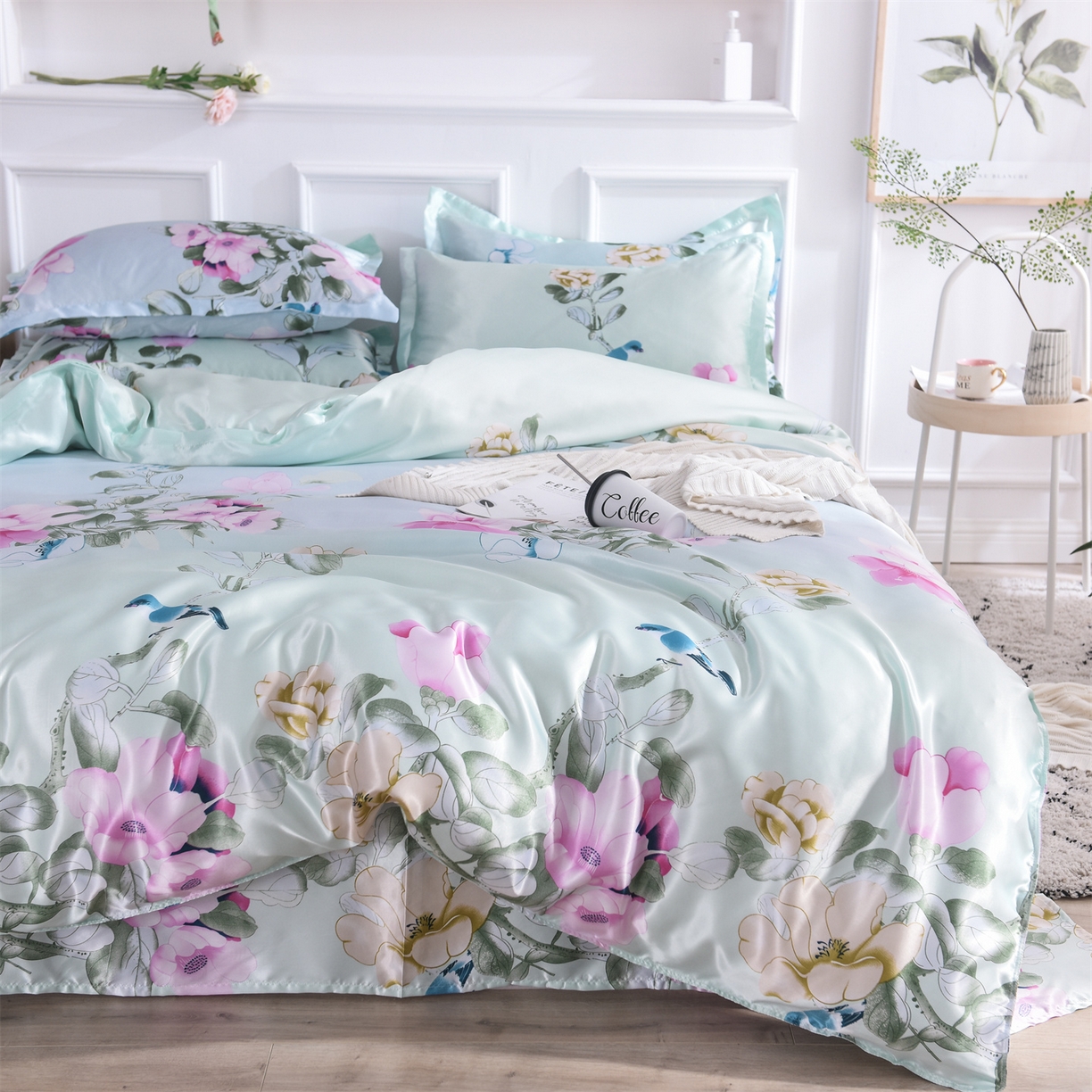 91家纺网 家纺一手货源 找家纺 （总）经年 2026新款印花丝绸冰丝四件套