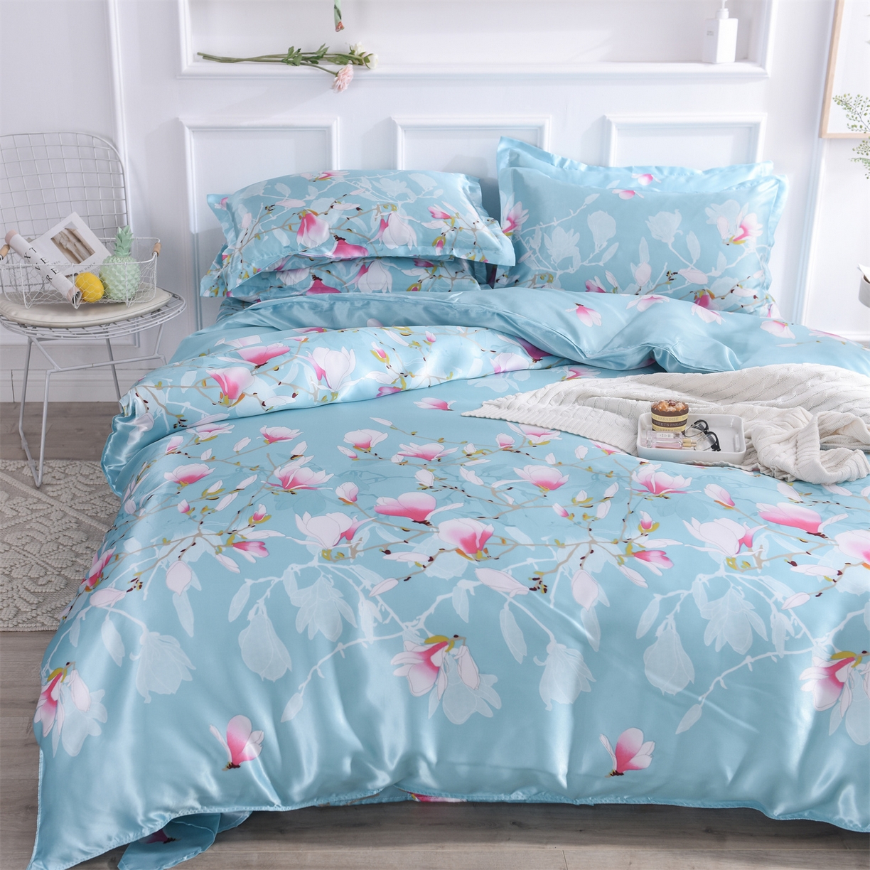 经年 2026新款印花丝绸冰丝四件套 满意花枝