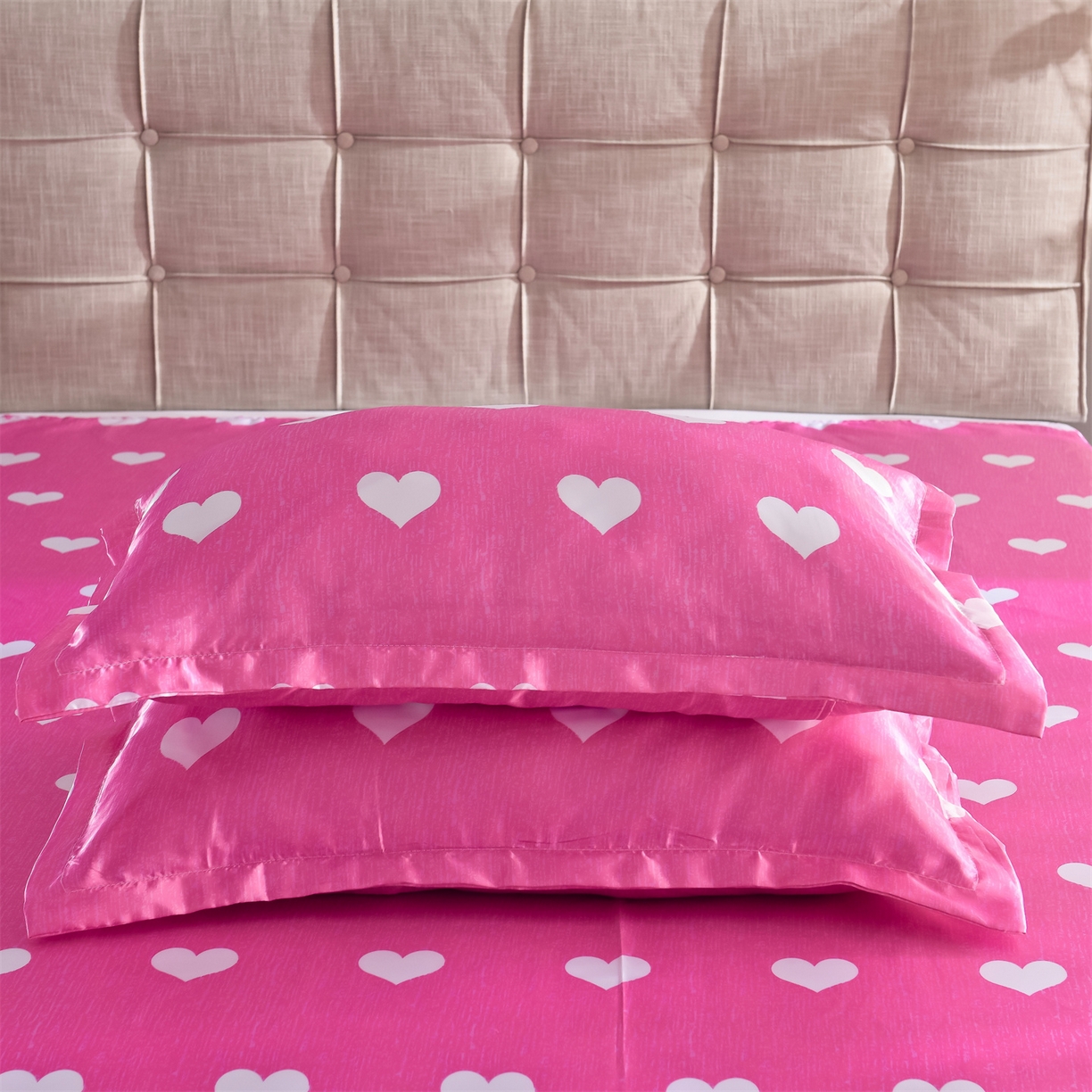 91家纺网 家纺一手货源 找家纺 经年 2026新款印花丝绸冰丝四件套 心纹心语