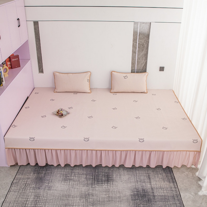 91家纺网 家纺一手货源 找家纺 手艺人家纺 2026春夏新款冰豆豆凉席TL01--TL22冰丝提花凉席席子空调软席 TL15