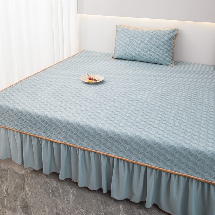 91家纺网 家纺一手货源 找家纺 手艺人家纺 2026春夏新款冰豆豆凉席TL01--TL22冰丝提花凉席席子空调软席 TL02