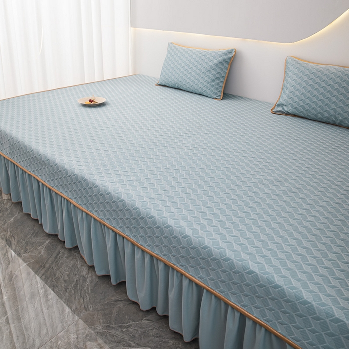 91家纺网 家纺一手货源 找家纺 手艺人家纺 2026春夏新款冰豆豆凉席TL01--TL22冰丝提花凉席席子空调软席 TL02