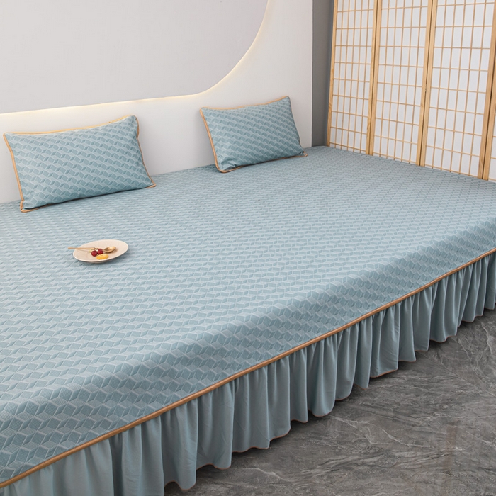 91家纺网 家纺一手货源 找家纺 手艺人家纺 2026春夏新款冰豆豆凉席TL01--TL22冰丝提花凉席席子空调软席 TL02