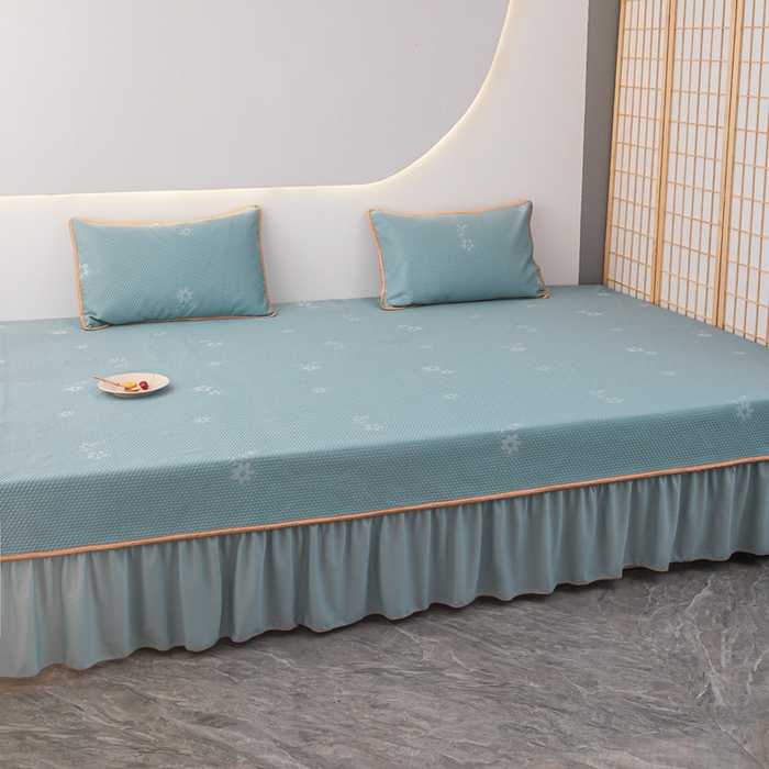 91家纺网 家纺一手货源 找家纺 手艺人家纺 2026春夏新款冰豆豆凉席TL01--TL22冰丝提花凉席席子空调软席 TL07