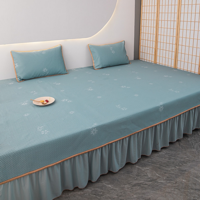 91家纺网 家纺一手货源 找家纺 手艺人家纺 2026春夏新款冰豆豆凉席TL01--TL22冰丝提花凉席席子空调软席 TL07