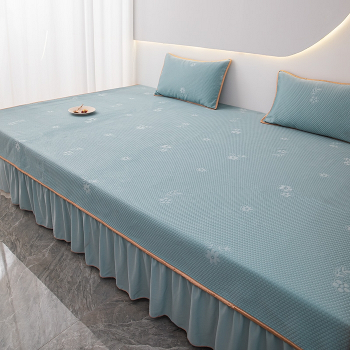 91家纺网 家纺一手货源 找家纺 手艺人家纺 2026春夏新款冰豆豆凉席TL01--TL22冰丝提花凉席席子空调软席 TL07