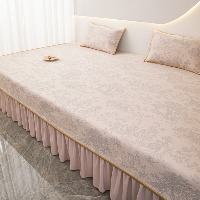 91家纺网 家纺一手货源 找家纺 手艺人家纺 2026春夏新款冰豆豆凉席TL01--TL22冰丝提花凉席席子空调软席 TL10