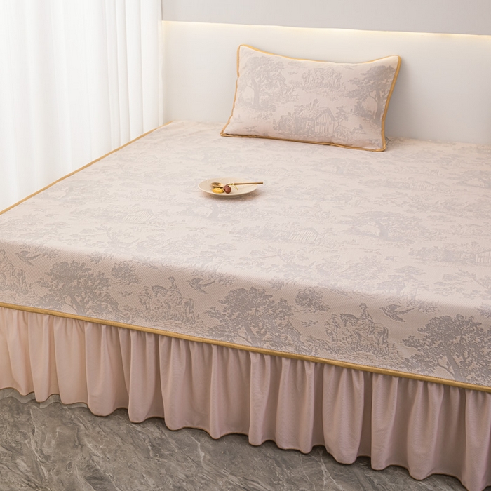 91家纺网 家纺一手货源 找家纺 手艺人家纺 2026春夏新款冰豆豆凉席TL01--TL22冰丝提花凉席席子空调软席 TL10