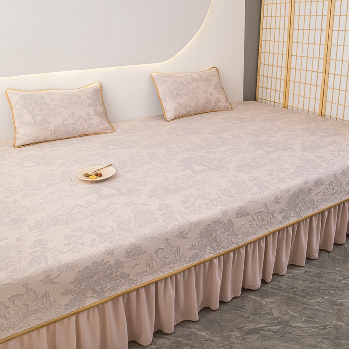 91家纺网 家纺一手货源 找家纺 手艺人家纺 2026春夏新款冰豆豆凉席TL01--TL22冰丝提花凉席席子空调软席 TL10