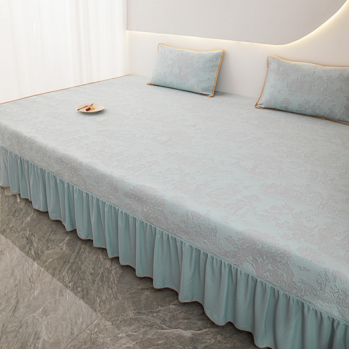 91家纺网 家纺一手货源 找家纺 手艺人家纺 2026春夏新款冰豆豆凉席TL01--TL22冰丝提花凉席席子空调软席 TL11