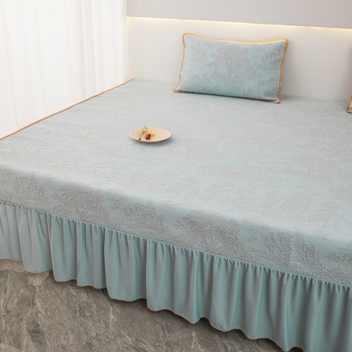 91家纺网 家纺一手货源 找家纺 手艺人家纺 2026春夏新款冰豆豆凉席TL01--TL22冰丝提花凉席席子空调软席 TL11