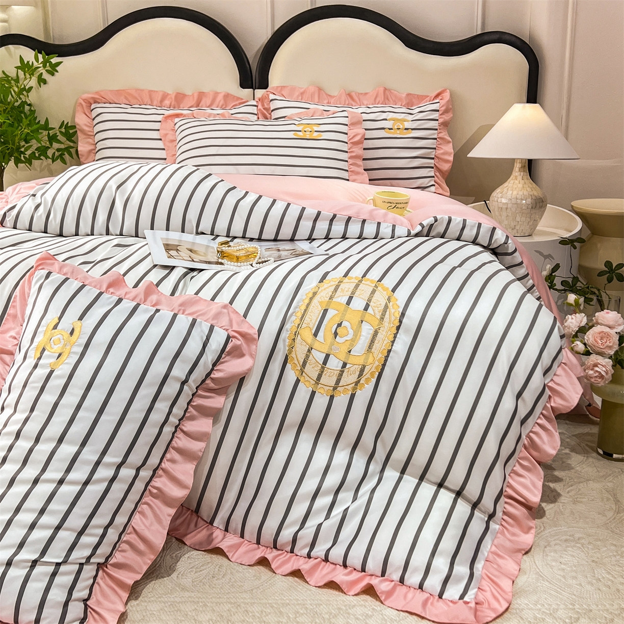 91家纺网 家纺一手货源 找家纺 经年 2026新款水洗真丝韩版四件套 浅夏-灰玉