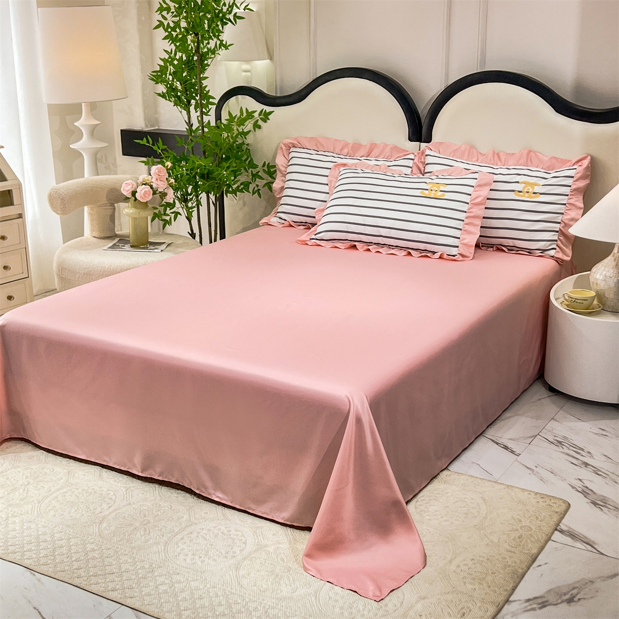 91家纺网 家纺一手货源 找家纺 经年 2026新款水洗真丝韩版四件套 浅夏-灰玉